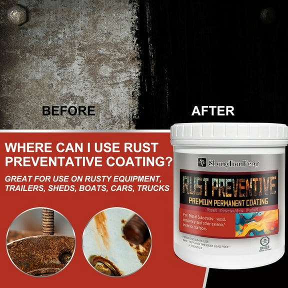 Anti-Rust Paint 16 OZ Black - Heavy-Duty Corrosion Protection for Metal Surfaces, Indoor/Outdoor Use, Durable Glossy Finish