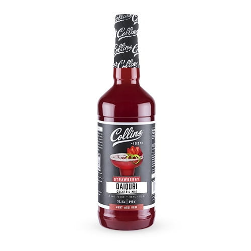 Collins Strawberry Daiquiri Mix | Made With Real Strawberry and Lime Juice with Natural Flavors | Tropical Cocktail Mixer, 32 fl oz