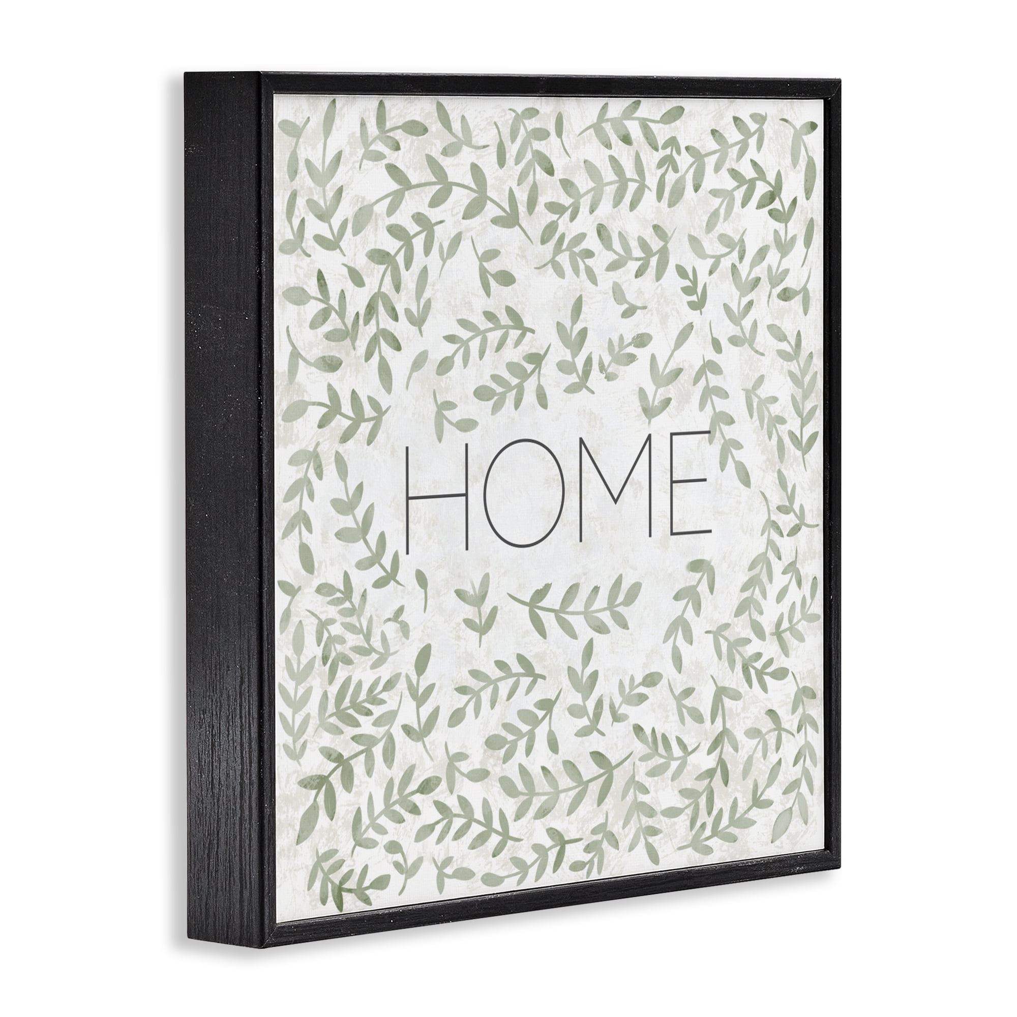 Stupell Industries Curved Ivy Sprigs Greenery Black Framed Giclee Art, design by SD Graphics Studio