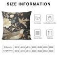 thumbnail image 5 of SHANXI Vintage Floral Pillow Covers  Retro Style Black Flower and Bird Decorative Throw Pillows Chinoiserie Pillowcases Rustic Farmhouse  Linen Cushion Covers for Couch Home Decor 12x12in, 5 of 5