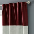 thumbnail image 5 of Better Homes & Gardens Colorblock Rod Pocket and Back Tab Blackout Curtain Panel, 1-Piece, Red, 50" W x 63" L, 5 of 6