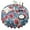 Pioneer Flower Floral, variant on Pioneer Flower Floral Print Pattern Round Tablecloth 60"x60",Wrinkle Wipeable Table Cloth for Kitchen Dining Room Picnic Patio Party