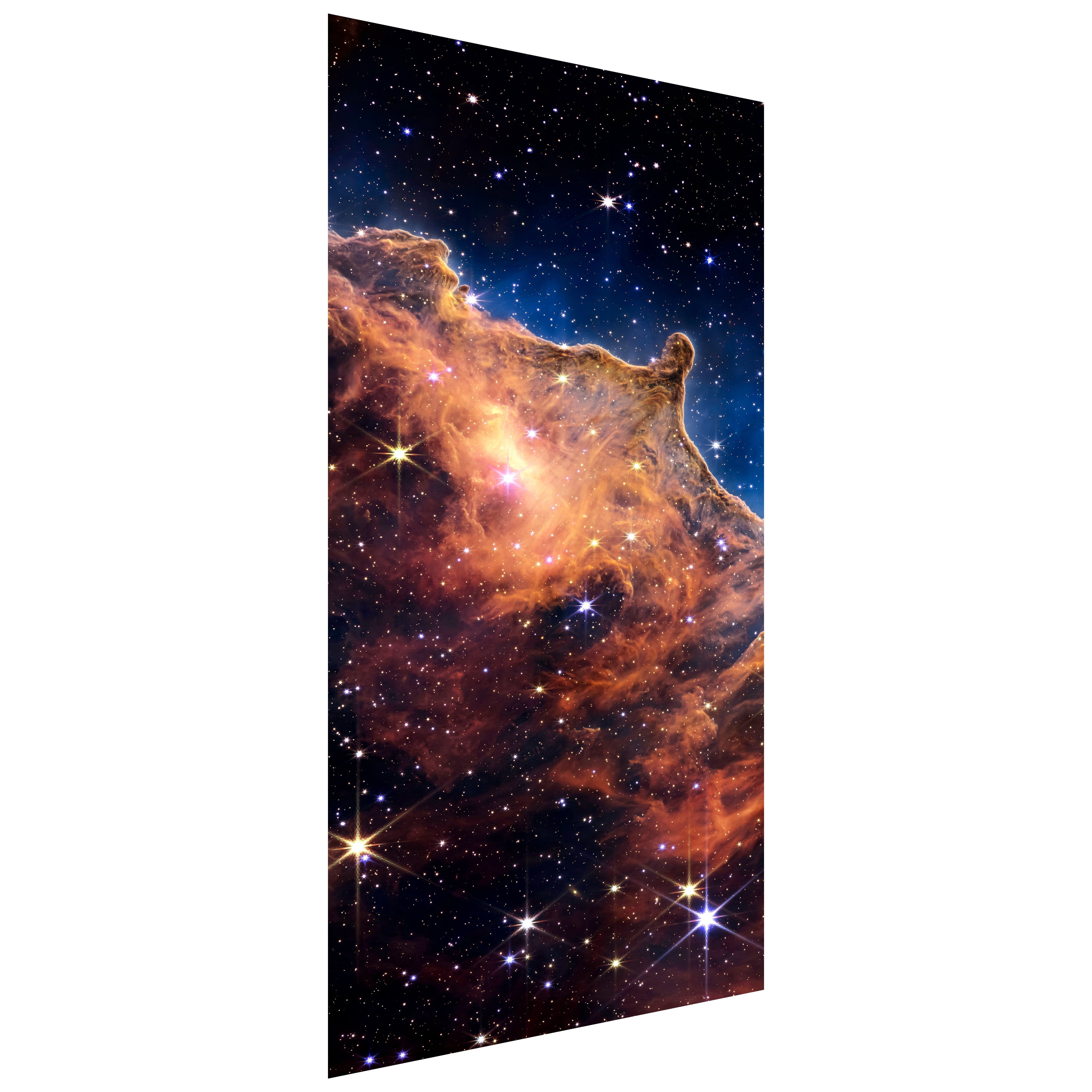 "Mountains of the Carina Nebula A" Frameless Free Floating Reverse Printed Tempered Glass Wall Art