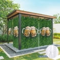 thumbnail image 6 of Outdoor Curtains for Patio Waterproof, St Patrick's Day Outdoor Privacy Panels Grommet, Vintage Shamrocks Golden Beer Green Leaf Blackout Outside Curtains for Porch/Cabana 54"x84", 1 Panel, 6 of 8