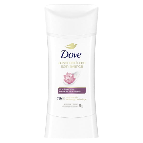 Dove Advanced Care Antiperspirant Deodorant for Women with Pro-Ceramide Technology Lotus Flower Scent for Soft, Resilient Skin