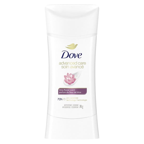 Dove Advanced Care Antiperspirant Deodorant for Women with Pro-Ceramide Technology Lotus Flower Scent for Soft, Resilient Skin