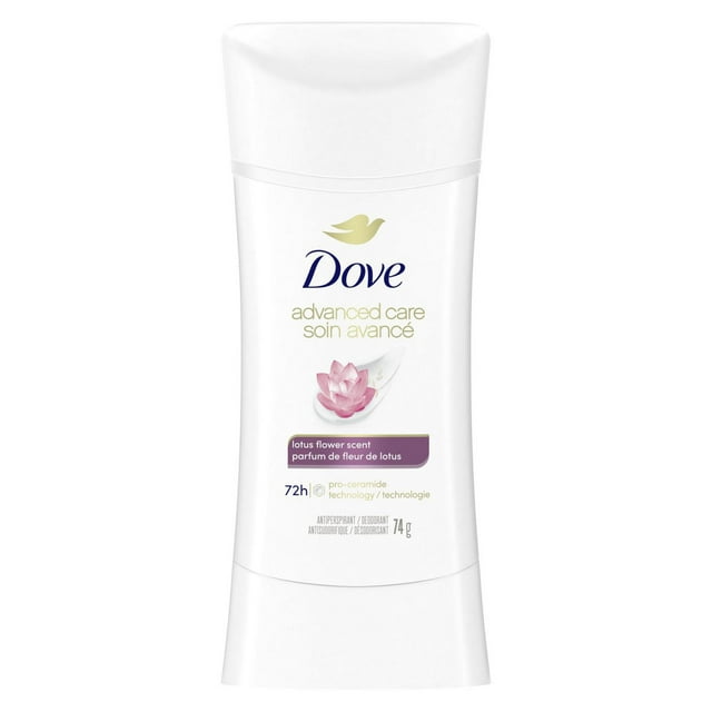 Dove Soin Avancé Antisudorifique désodorisant pour femme avec technologie pro-céramides Parfum de Fleur de Lotus pour une peau douce et résistante