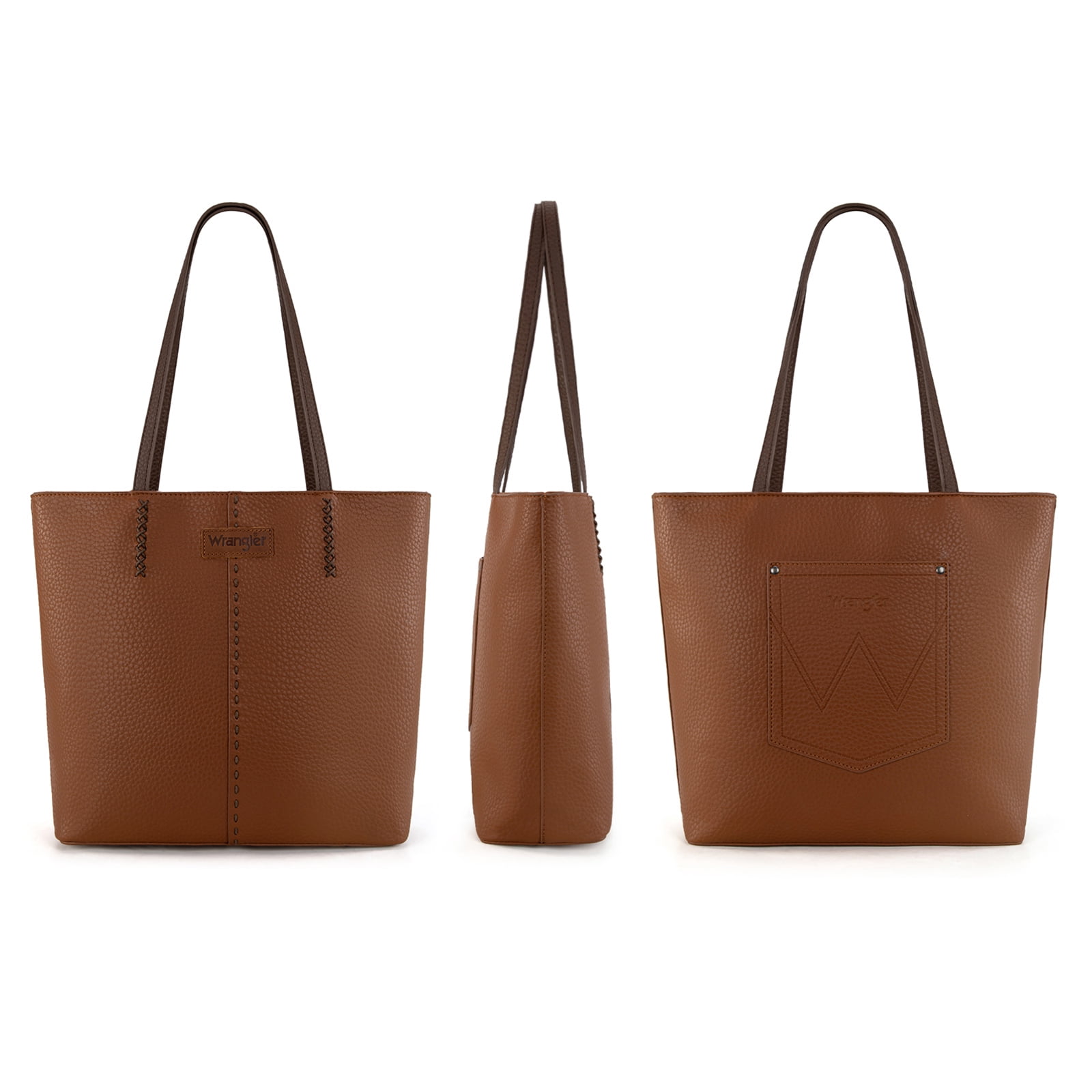 Wrangler Tote Bag for Women Top Handle Satchel Purse, Brown