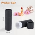 thumbnail image 2 of 10Pcs 12g Paperboard Lip Balm Tubes Lipstick Containers Round Refillable Kraft Containers for Solid Ointment Deodorant Sample Vial DIY Cosmetic Storage,Push-Up Style (black), 2 of 5