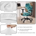 thumbnail image 4 of ZUXONGSY Marble Print Office Chair Cover 2 Piece Stretchable Computer Chair Protector Easy to Clean Furniture Protector Universal Desk Swivel Chair Cover Stylish Decor, 4 of 7