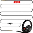 thumbnail image 2 of Replacement Cord for Astro A40 A10,2.0 M 6.5 Feet Audio Cable Aux Wire Compatible with A10 A40 A40TR Gaming Headsets with Volume Control (Volume Control, Black), 2 of 3
