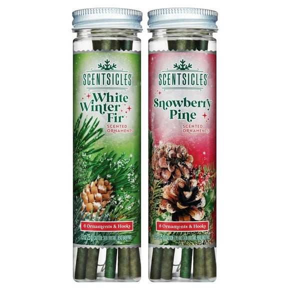 Ornements de Noël Scentsicles Sapin d'Hiver Blanc, Lot de 2