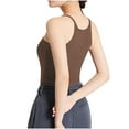 thumbnail image 3 of Yuyuzo Débardeurs Côtelés pour Femmes Col Rond Décontracté Crop Tops de Sortie Couche de Base Rembourrés T-Shirts, 3 of 3
