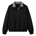 thumbnail image 4 of Enjoytime Womens Sweatshirt Collared Long Sleeve Half Button Pullover Tops Fall Winter Comfy Trendy Casual Sweatshirts, 4 of 8