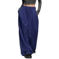 thumbnail image 2 of Stamzod Baggy Sweatpants for Women Solid Color Casual Baggy Pants with Pockets Workout Palazzo Pants for Women Blue S, 2 of 7