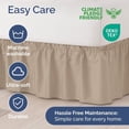 thumbnail image 6 of Elastic Bed Skirt Sky Blue Cotton Wrap Around Bed Frame Dust Ruffle for Bedroom, 6 of 6