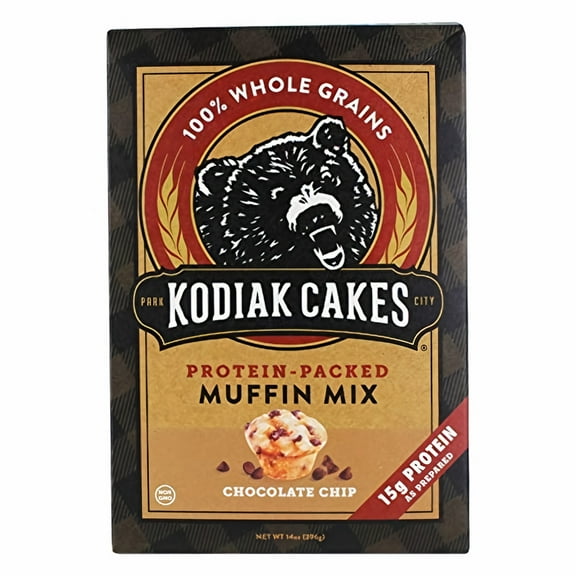 Kodiak Cakes - Protein-Packed Muffin Mix Chocolate Chip (Pack of 20)