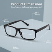 Blue Cut Adult Blue Light Blocking Computer Glasses, Black