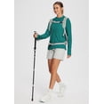 thumbnail image 6 of BALEAF Women's SPF Jacket Sun Shirt UV Protection Hoodie Zip Up Long Sleeve Hooded Summer Clothing Running Hiking Green XL, 6 of 7
