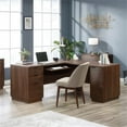 thumbnail image 2 of Pemberly Row L-shaped Contemporary Engineered Wood Computer Desk in Mahogany, 2 of 30