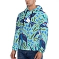 thumbnail image 2 of KLL Flying Swallows Print Mens Hoodie Long Sleeve Casual Pullover Hooded Sweatshirt Fashion Drawstring Hoodies with Pocket-Large, 2 of 6