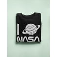 thumbnail image 3 of NASA I Love Space Nasa Sweatshirt Women -NASA Designs, Female Small, 3 of 4