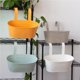 thumbnail image 5 of Toystoory Maceta de doble gancho con forma ovalada, Cubo de Metal para plantas, valla para el hogar, decoración de balcón, maceta extraíble, Jardín y Patio, 5 of 6