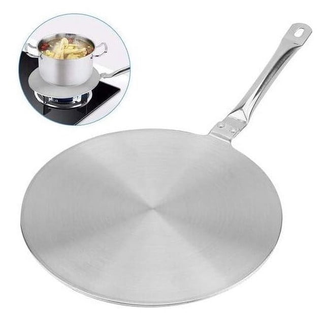 Adaptador de inducción, disco convertidor de placa de inducción, placa de anillo difusor de calor de acero inoxidable para placa de inducción con mango