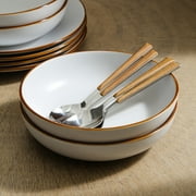 Stone Lain Brasa 16-Piece Dinnerware Set Stoneware, White