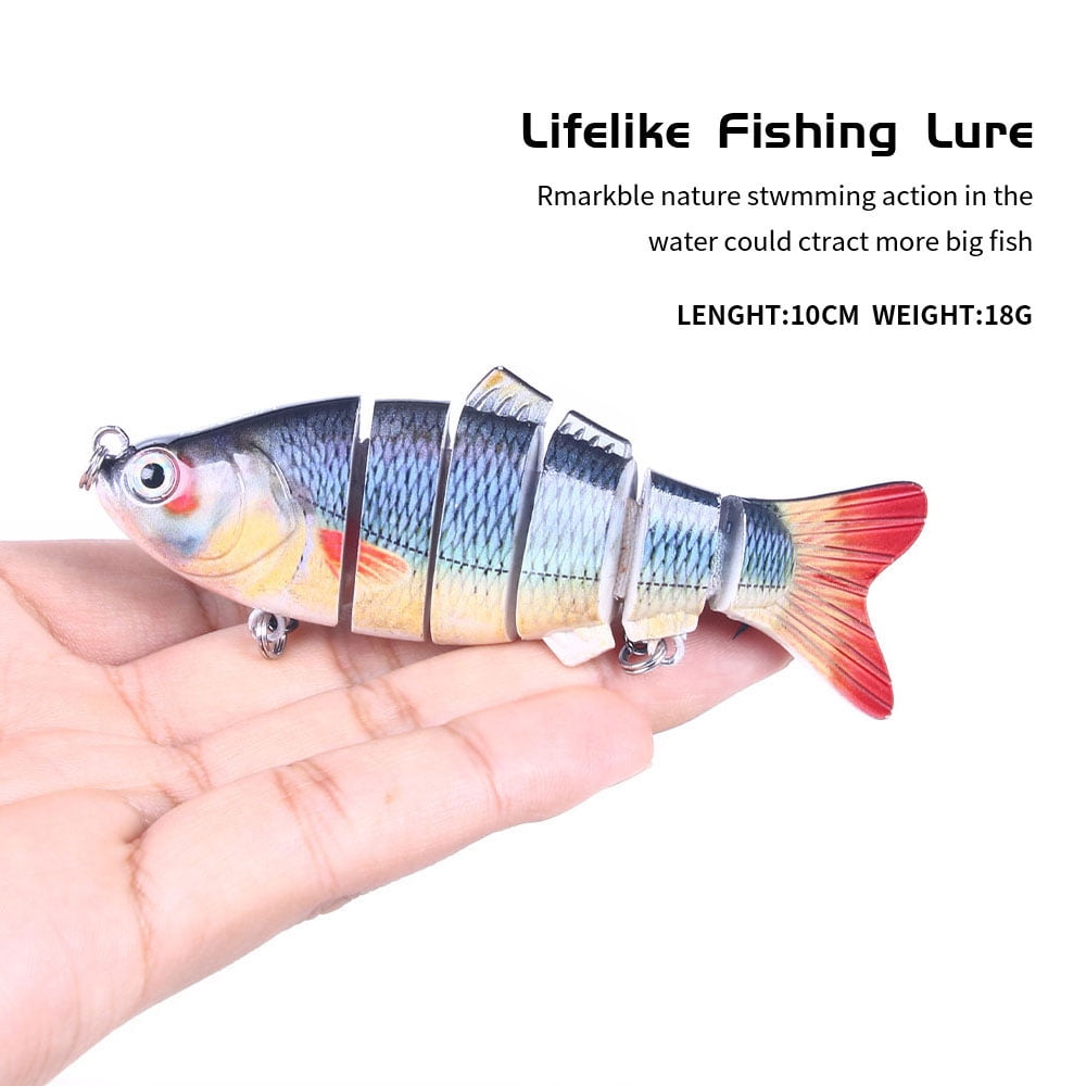 HENGJIA Fishing Lures 20pcs Multi Jointed Fish Fishing Kits Slow Sinking Lifelike Swimbait Freshwater and Saltwater for Trout Bass Lures, 3.93"/0.63oz