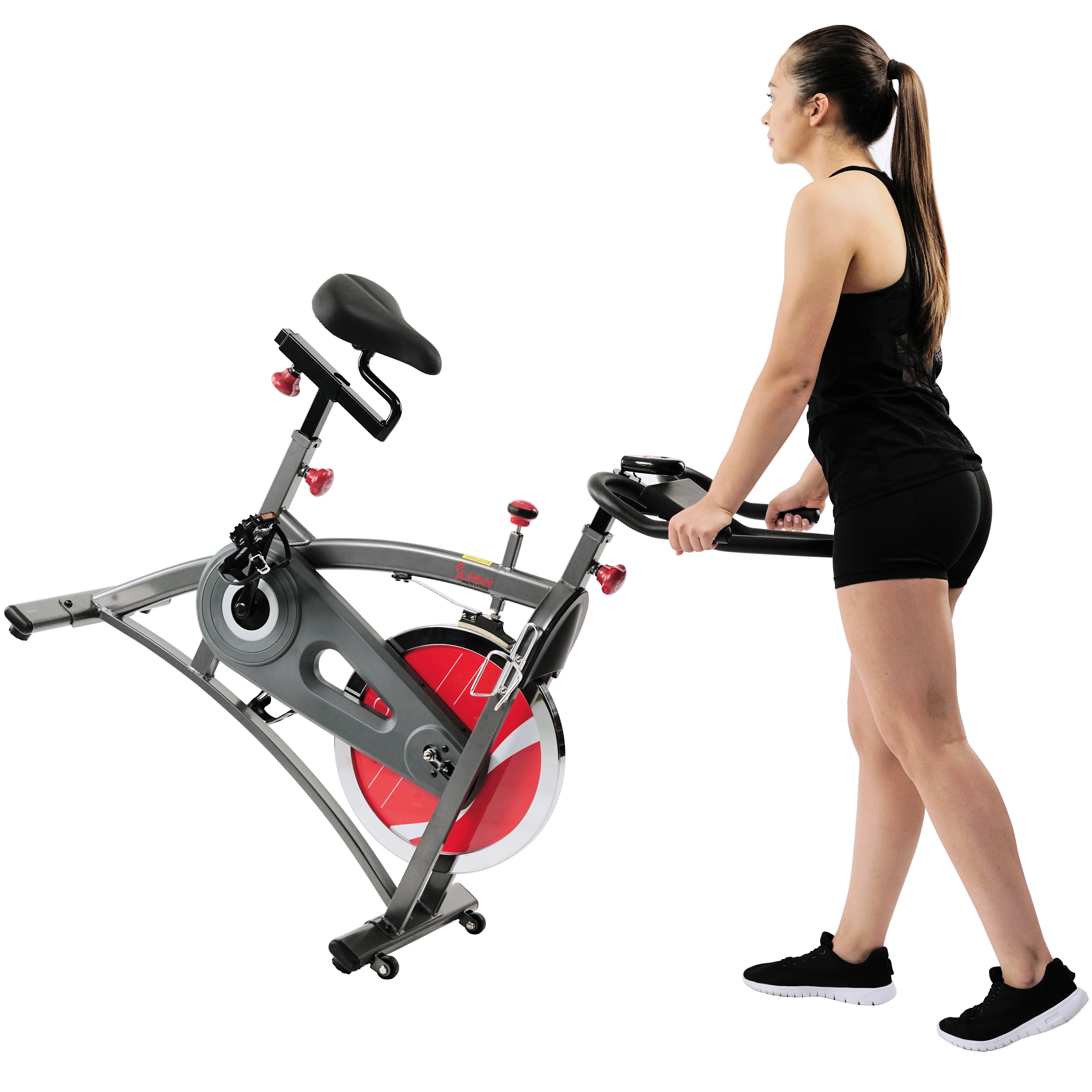 Sunny Health & Fitness SF-B1423 Belt Drive Indoor Cycling Bike Exercise Bike w/ LCD Monitor - image 5 of 7