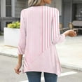 thumbnail image 5 of CYMMPU Fall Fashion Shirts 3/4 Sleeve Crew Neck Spring Tops Flower Pattern Loose Fit Tunic Tops Boho Blouses for Women Dressy Casual Flare Hem Hide Belly Tops to Wear with Leggings T-Shirts L, 5 of 6