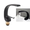 thumbnail image 3 of Undercounter Basin Water Faucet G1/2 Curve Design Single Hole Basin Cold and Hot Mixer Tap Bathroom Accessory, 3 of 8