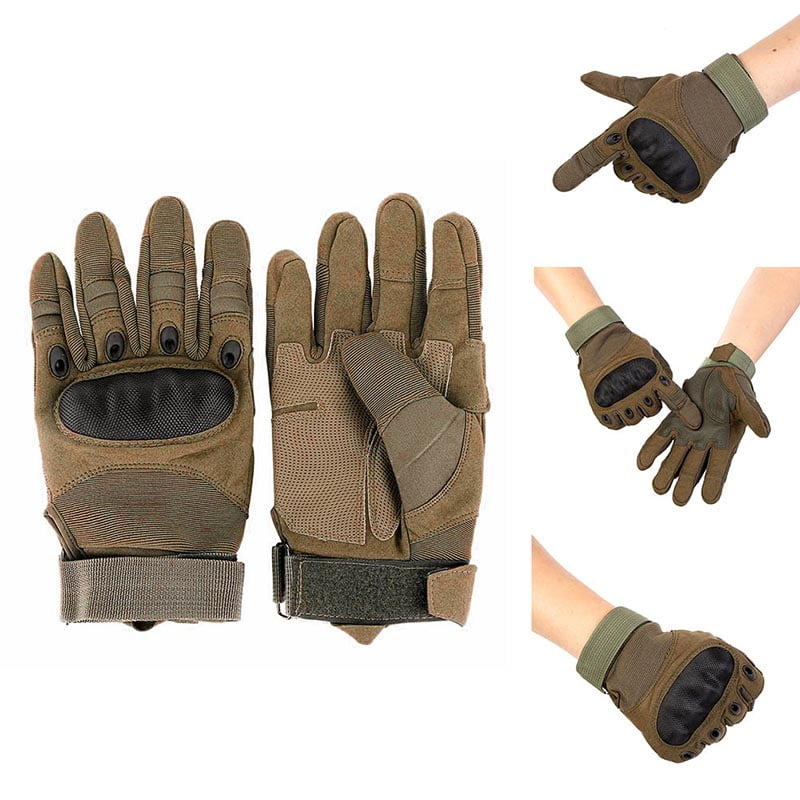 Nylon Mens Hiking Gloves Sensitive Touchscreen Genuine Leather Palm Thin Fleece Lined Gloves for
