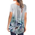 thumbnail image 4 of DEELLEEO Womens Plus Size Clearance Womens Round Neck Short Sleeve Tunic Blouses Vest Loose Fit Tshirts Tops, 4 of 6