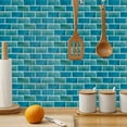 thumbnail image 5 of Yeetfub 6 Sheet Peel and Stick Backsplash Subway Tile for Kitchen 6"x12" Waterproof Backsplash Tile Peel and Stick Wall Tiles for Bathroom Kitchen Camper Shower Furniture Blue, 5 of 5