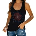 thumbnail image 3 of Midsumdr Womens Tank Tops Summer Casual 4th of July Graphics Printed Tank Tops Sleeveless Round Neck Breathable Loose Fit Versatile Independence Day Tops, 3 of 4