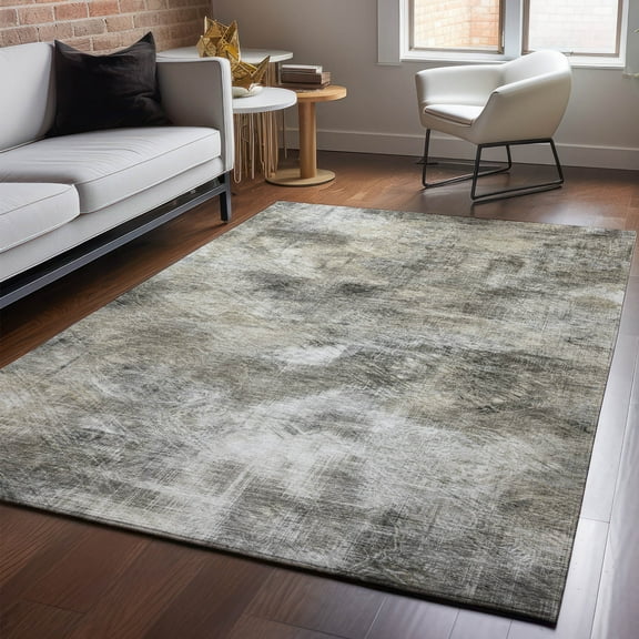 Addison Rugs Mayfield Washable Transitional Modern Beige Rectangle Rug, 10' x 14'
