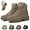 Brown, variant on Luxsines Leather Boots,Luxsines Mens Orthopedic Support Anti-Puncture Work Boots, Waterproof Slip On Hiking Sneakers