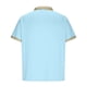 thumbnail image 3 of pstuiky Camisas de manga corta para hombre, Camisa deportiva de manga corta con cuello redondo y botones de color liso para hombre ropa de hombre xxl, 3 of 4