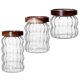 thumbnail image 1 of Transparent Glass Storage Jars with Airtight Lid for Food 3 Pieces Multipurpose Containers, 1 of 5