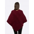 thumbnail image 3 of SAOL Ladies Irish Aran Cable Knit Poncho - 100% Merino Wool Made in Ireland, 3 of 3