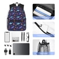 thumbnail image 4 of Disketp Cute Shark Mochila Ligera Clásica con Múltiples Bolsillos, Mochila Casual para Hombre y Mujer, Ideal para Escuela, Trabajo y Viajes, 4 of 6