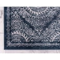 thumbnail image 3 of 8' x 11' Navy Blue and Ivory Trellis Bohemian Rectangular Area Throw Rug, 3 of 3