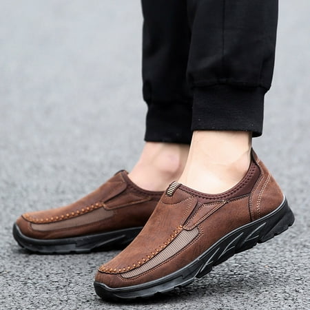 

LYCAQL Men Shoes Casual Shoes For Men Leather Sports Shoes Trendy Design For Active Lifestyles Sneakers Sleek Mid Sneaker Men (Brown 10.5)