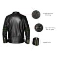 thumbnail image 5 of NomiLeather lambskin leather jacket men – black leather jacket and leather jackets for men (Green - Small), 5 of 8