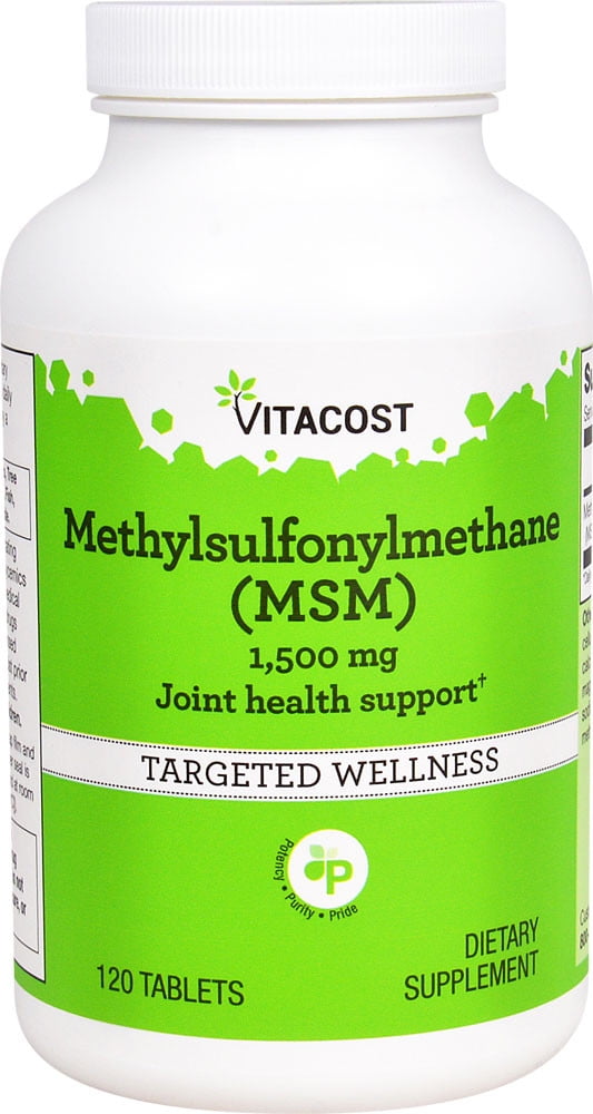 Methylsulfonylmethane (Msm) 1500 Mg 120 Tablets