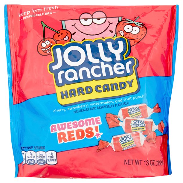 JOLLY RANCHER, Awesome Reds Candy 14 oz, Bag, 8 ct