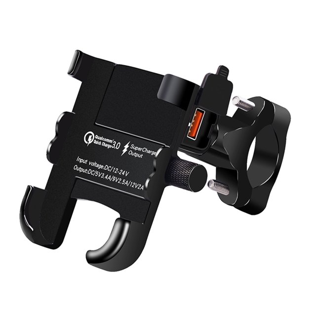 CAROOTU Charging Motorcycle Phone Holder Waterproof Qucik Charge 3.0 Universal Adjustable Handlebar