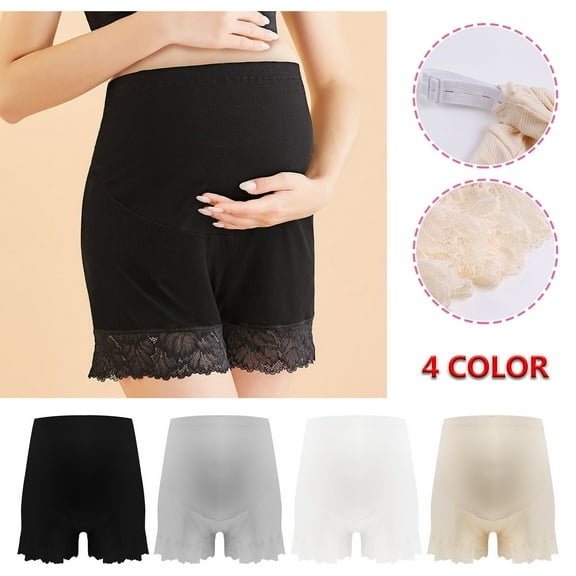 Tejiojio Maternity/Labor/Nursing Clothing Clearance Pregnant Womans Comfortable Lace Thin High Waist Underwear Bottoming Pants Safety Shorts